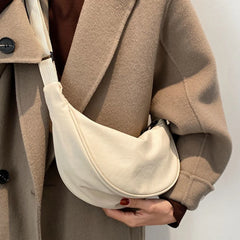 Nylon Shoulder Hobo Bag Ladies Zipper Crossbody Tote Handbag