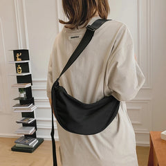 Nylon Shoulder Hobo Bag Ladies Zipper Crossbody Tote Handbag