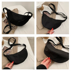Nylon Shoulder Hobo Bag Ladies Zipper Crossbody Tote Handbag