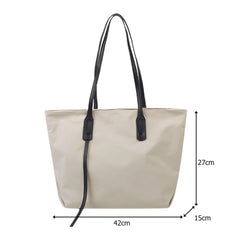 Casual Nylon Waterproof Handbag Women Large Capacity Shoulder Top-handle Bag