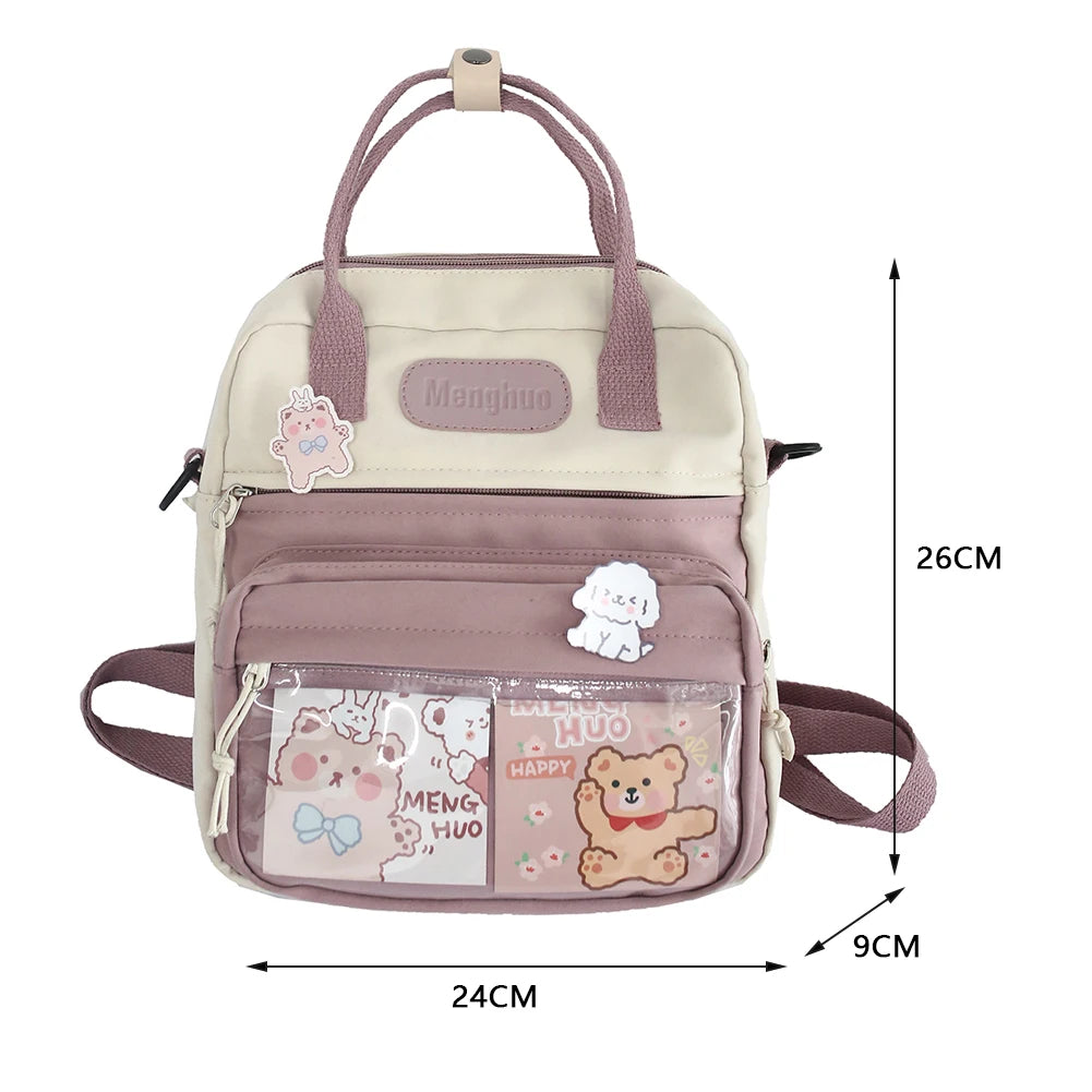 Casual Nylon Women Backpack PVC Shoulder Bags for Ladies Handbags
