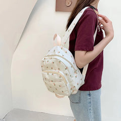 Casual Nylon Women Backpack Small Students Book Bags School Bags for Teen