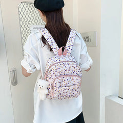 Casual Nylon Women Backpack Small Students Book Bags School Bags