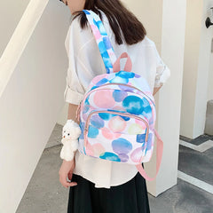 Casual Nylon Women Backpack Small Students Book Bags School Bags for Teen