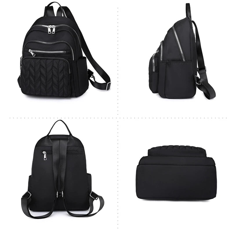 Casual Nylon Women Backpack Waterproof School Bag Girls Teenager Student