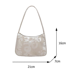 Casual Nylon Women Daily Shoulder Bags Vintage Letters Printing Ladies Tote