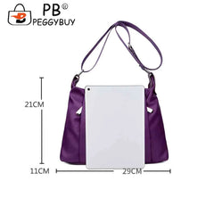 Casual Nylon Women Messenger Bags Large Capacity Phone Pouch Female Solid