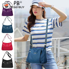Casual Nylon Women Messenger Bags Large Capacity Phone Pouch Female Solid