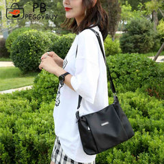 Casual Nylon Women Messenger Bags Large Capacity Phone Pouch Female Solid