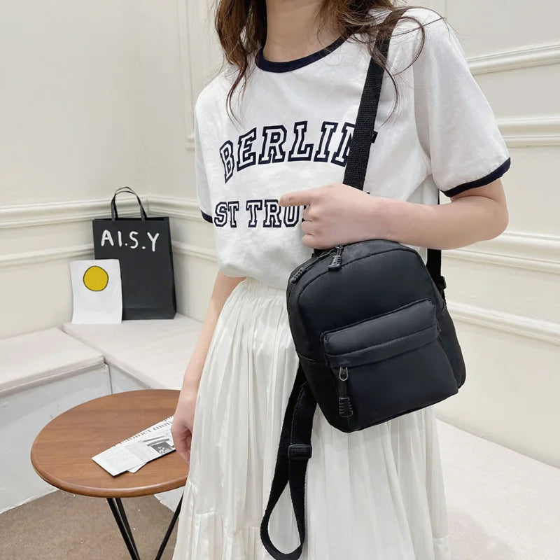 Nylon Mini Backpack for Women Small School Bags