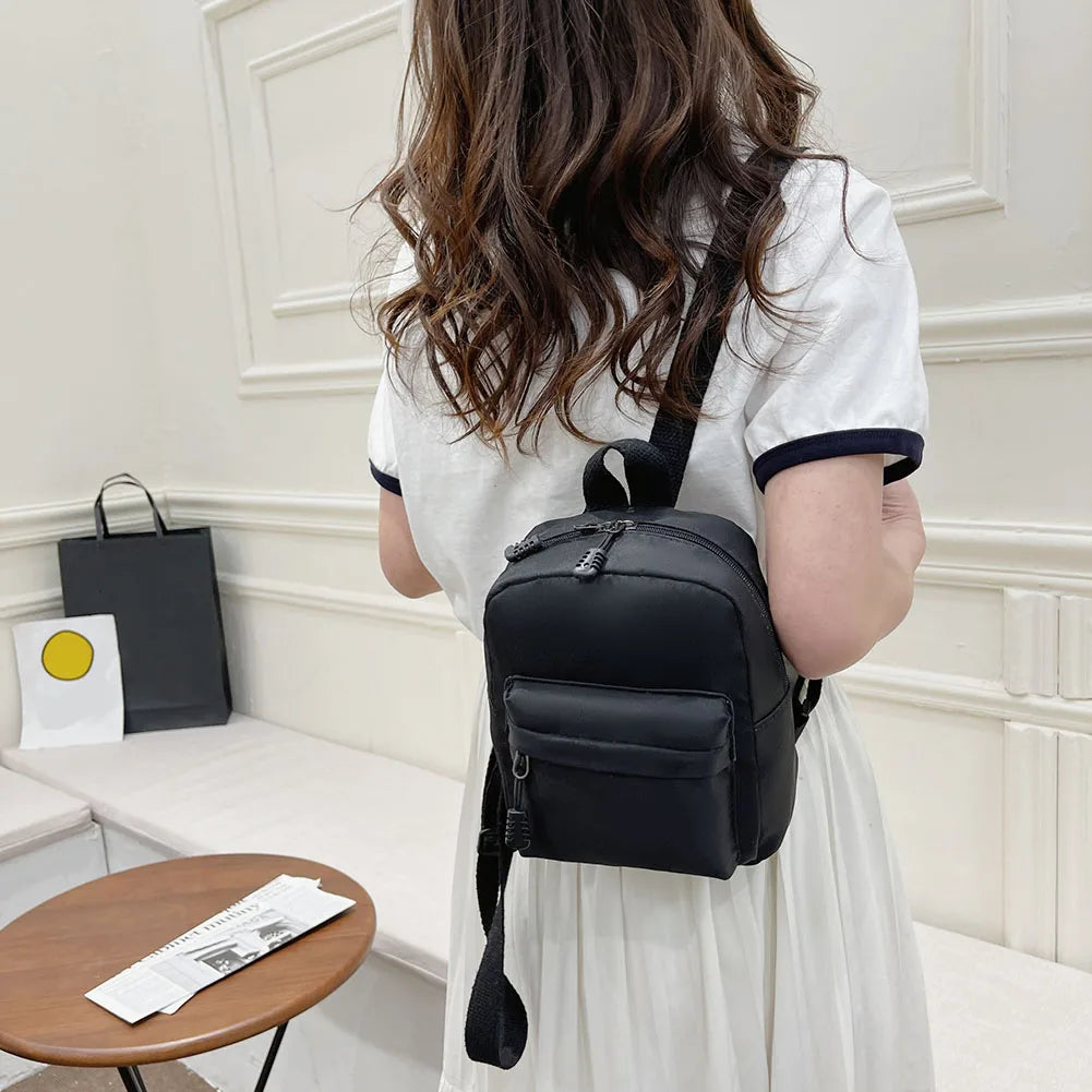 Nylon Mini Backpack for Women School Travel Shoulder Handbags