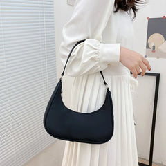 Casual Nylon Women Shoulder Bags Handbags Solid Small Top-handle Bags