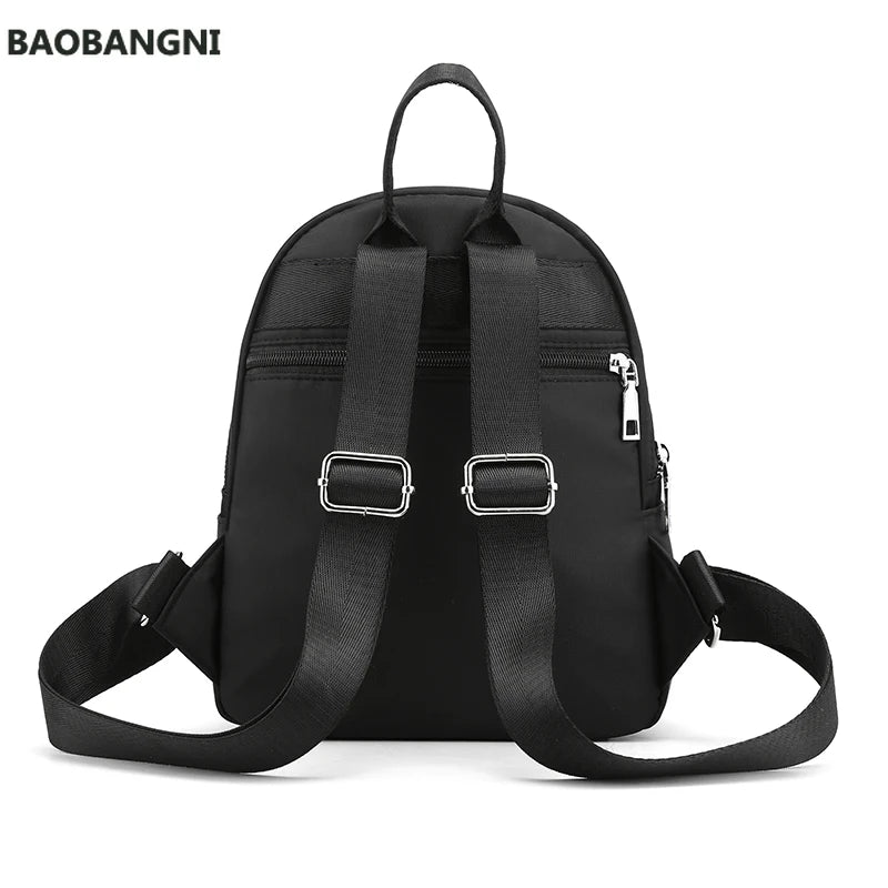 Waterproof Nylon Backpack for Women - Casual School Bag