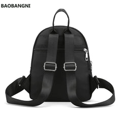 Waterproof Nylon Backpack for Women - Casual School Bag
