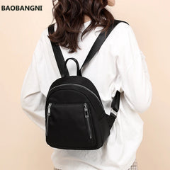 Waterproof Nylon Backpack for Women - Casual School Bag