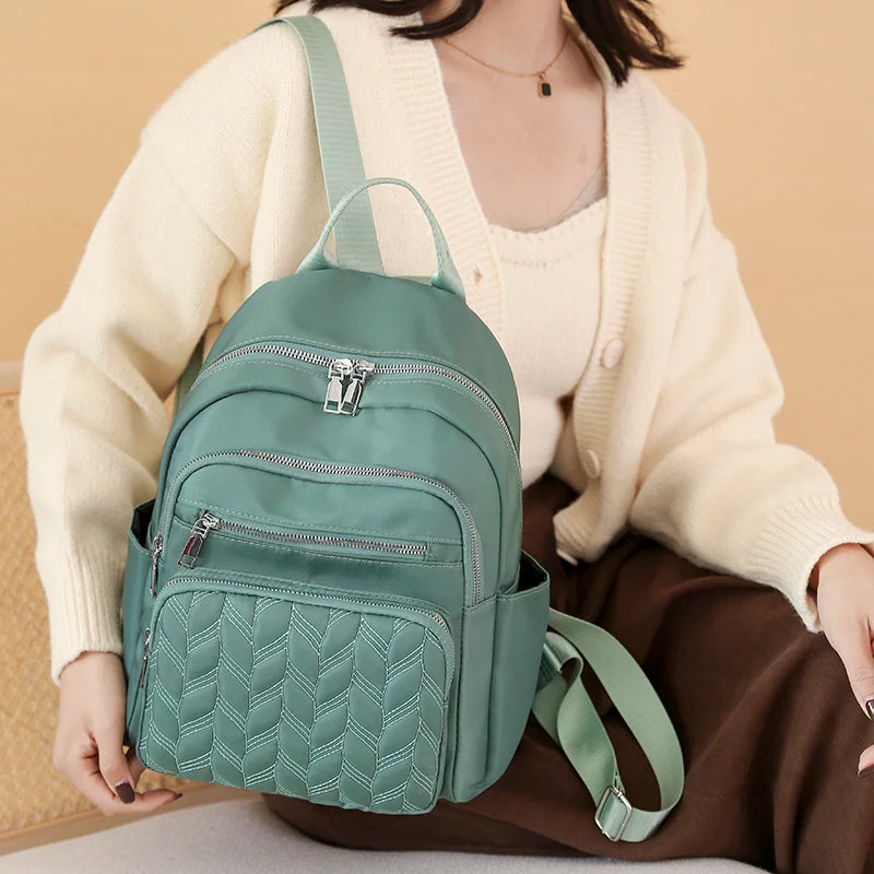 Waterproof Oxford School Backpack Women Travel Bag