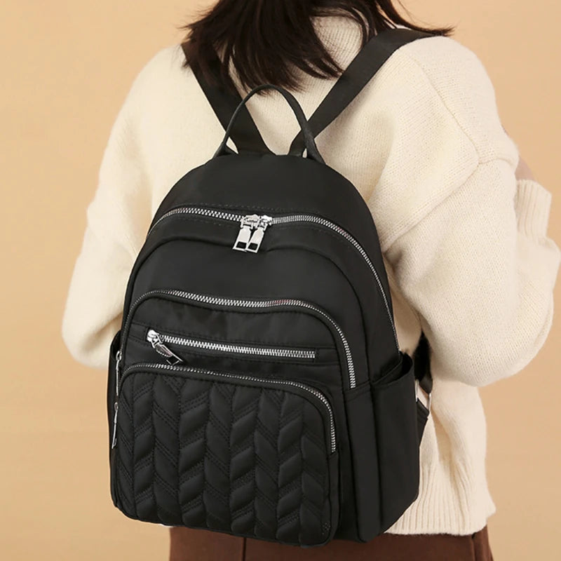 Waterproof Oxford Backpack Women School Bag Ladies Travel Bag