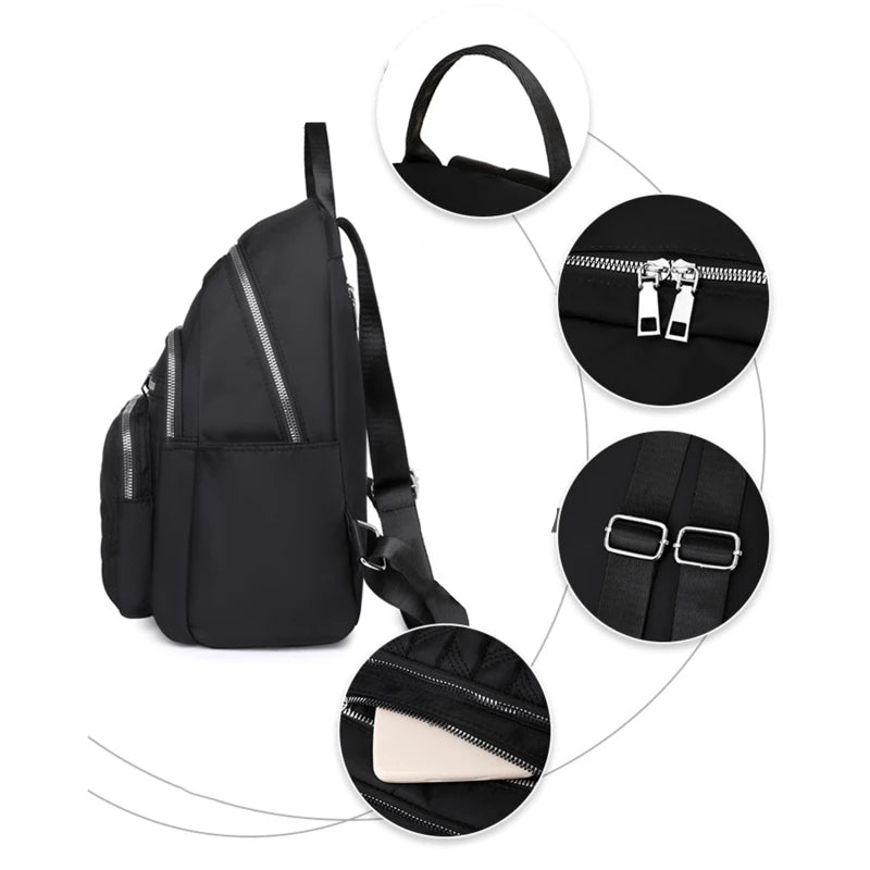 Waterproof Oxford Backpack Women School Bag Ladies Travel Bag