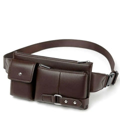 Casual PU Leather Business Shoulder Bag Crossbody Travel Sports Sling Pack