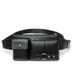 Casual PU Leather Business Shoulder Bag Crossbody Travel Sports Sling Pack