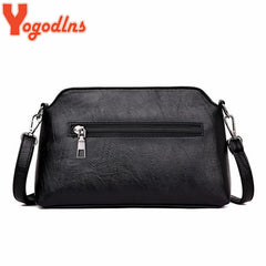 Casual Women Crossbody Bag PU Leather Shoulder Messenger