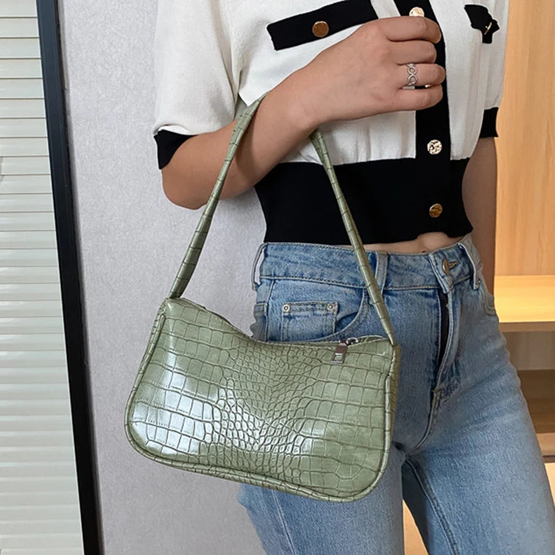 Casual PU Leather Women Handbag Shoulder Bag Chain Crossbody Female Daily