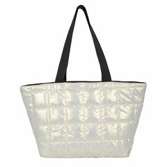 Casual Padded Tote Bag Women Winter Nylon Handbag Shoulder Purse