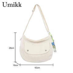 Casual Preppy School Shoulder Bag Women/Men Crossbody Satchel Large Capacity