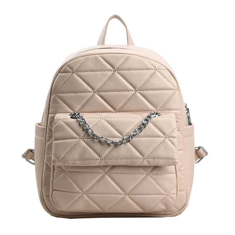 Casual PU Leather Women Small Backpack for Girls