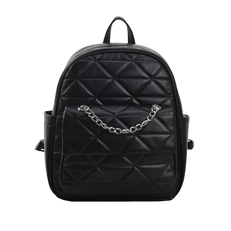 Casual PU Leather Women Small Backpack for Girls