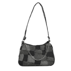Casual Denim Chain Handbag Women Purse Underarm Bag Shoulder