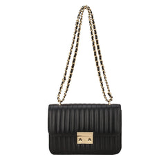 Embroidery Chain Shoulder Bag PU Solid Messenger Bags