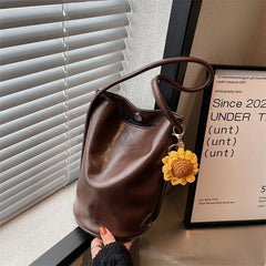 Retro Special-Interest Bag Women's Autumn One-Shoulder Bucket Bag