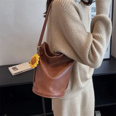 Retro Special-Interest Bag Women's Autumn One-Shoulder Bucket Bag