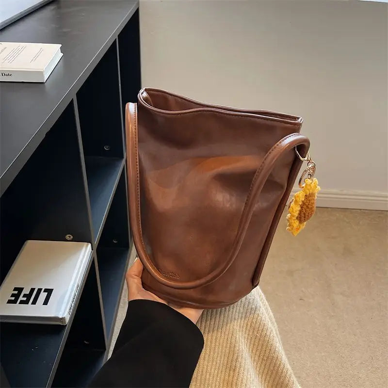 Retro Special-Interest Bag Women's Autumn One-Shoulder Bucket Bag