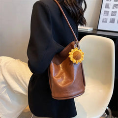 Retro Special-Interest Bag Women's Autumn One-Shoulder Bucket Bag