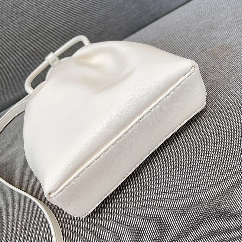 Ruched Shoulder Bag Small Crossbody for Women Travel Hand Bag