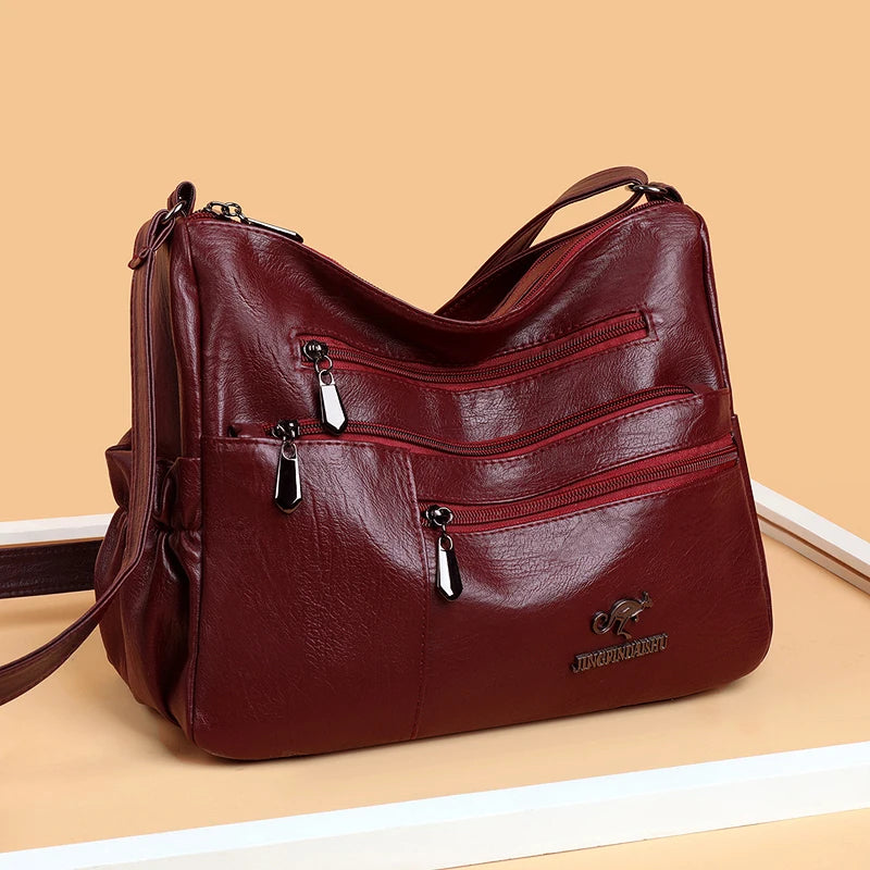 Casual Satchel Ladies Handbags Shoulder Bag Pouch Girls Sheepskin Grain Cross Sc