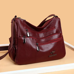 Casual Satchel Ladies Handbags Shoulder Bag Pouch Girls Sheepskin Grain Cross Sc