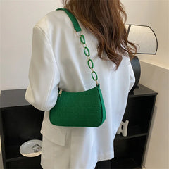 Crescent Saddle Bag Women's Shoulder Handbag Dermatoglyph