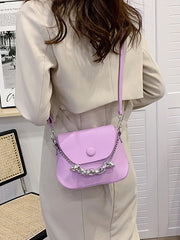Solid Color Casual Small Shoulder Bag for Women