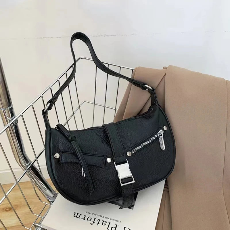 Women's Leather Shoulder Bag Sport Style Handbag