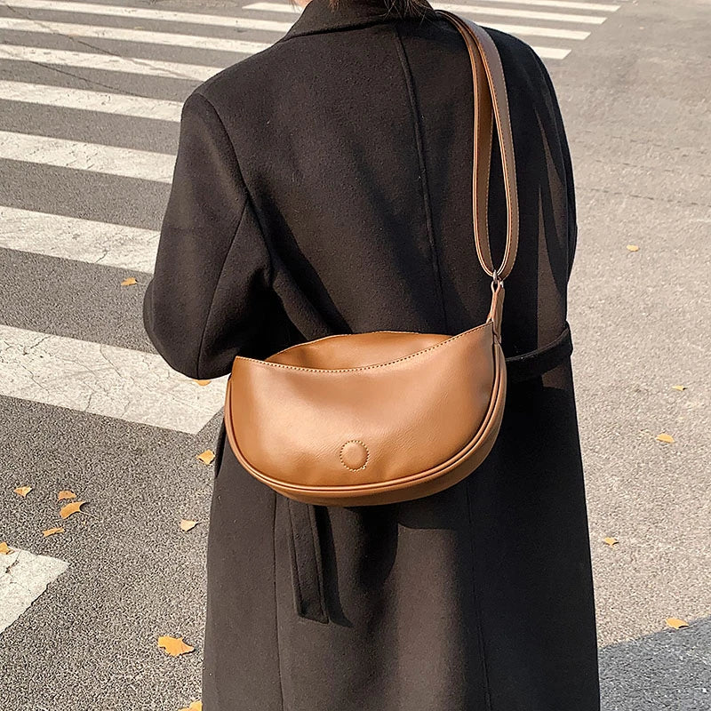 Casual Shoulder Bags For Women Adjustable Strap Hobo Bag Half Moon