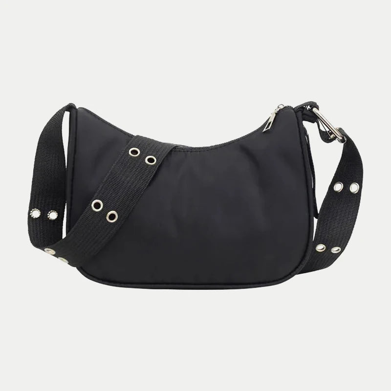 Waterproof Nylon Crossbody Bag Girls Underarm Handbag Purse