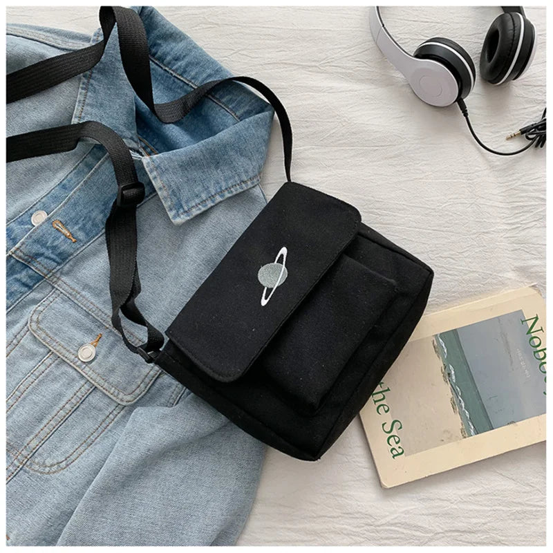 Casual Crossbody Bag for Women Canvas Messenger Purse Small Shoulder Bag