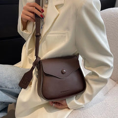 Casual Pu Leather Shoulder Bag For Women Square Crossbody Bag