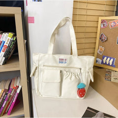 Casual Women Tote Bag Large Capacity Solid Nylon Female Single Shoulder Bag