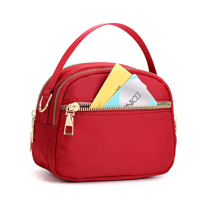 Casual Women's Tote Shoulder Bag Double Layer Shopping Zipper Handbags