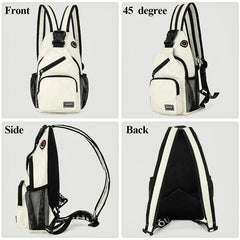 Casual Small Backpack Women Girls Chest Bag Earphone Hole Female Crossbody Pack