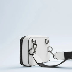Casual Small Box Ladies Messenger Bag PU Leather Wide Shoulder Strap